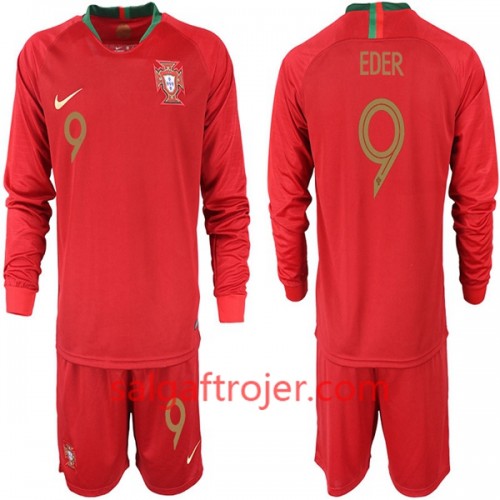 Portugal Fodboldtrøjer EDER 9 Børn Hjemmebanesæt VM 2018 Langærmet Portugal Fodboldtrøjer EDER 9 Børn Hjemmebanesæt VM 2018 Langærmet